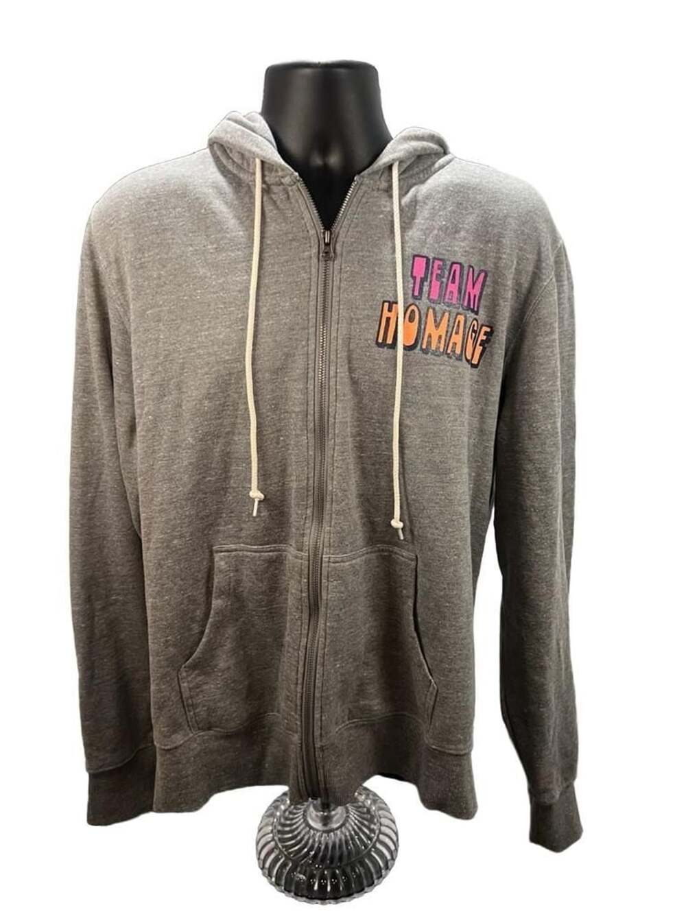 Homage Hang Loose Zip Up Hoodie Grey
